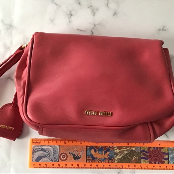 Miu Miu Miu clutch smooth antique leather deliberately stained to look old - Picture 4 of 16